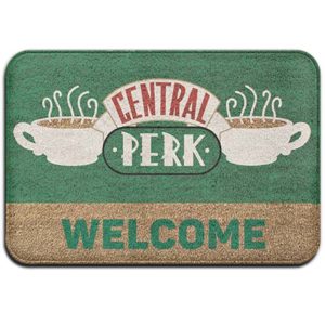 Paillasson d'intéreur Central perk, avec le véritable logo du café où se retrouvent les personnages de la série Friends