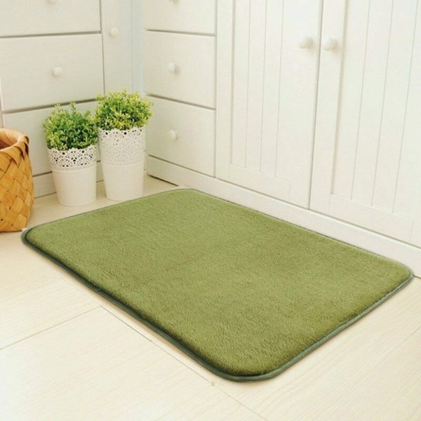 Tapis vert clair uni paillasson vert clair uni