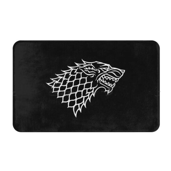 paillasson noir avec un dragon blanc de game of thrones